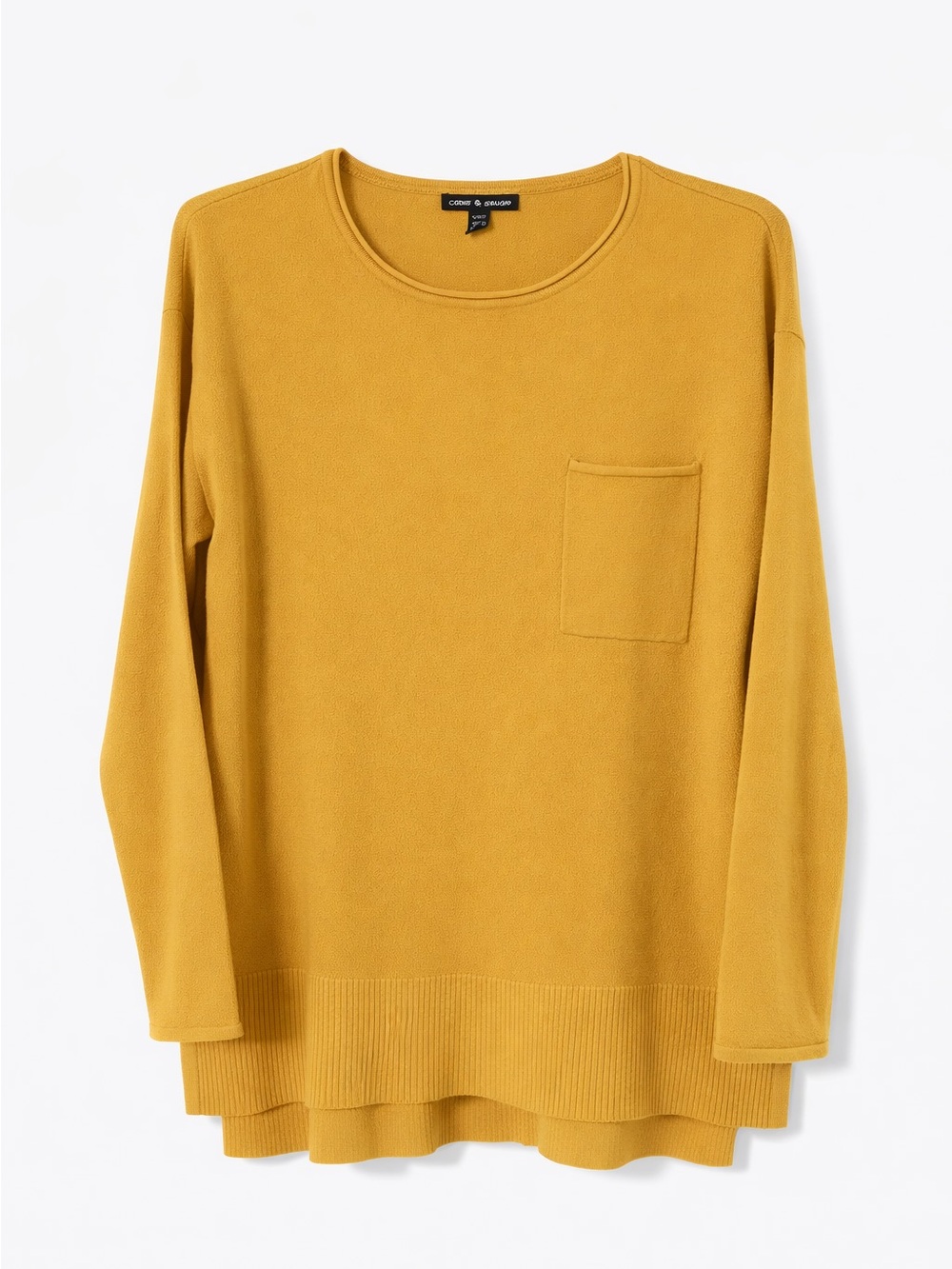 Cable & Gauge Mustard Yellow Knit Top